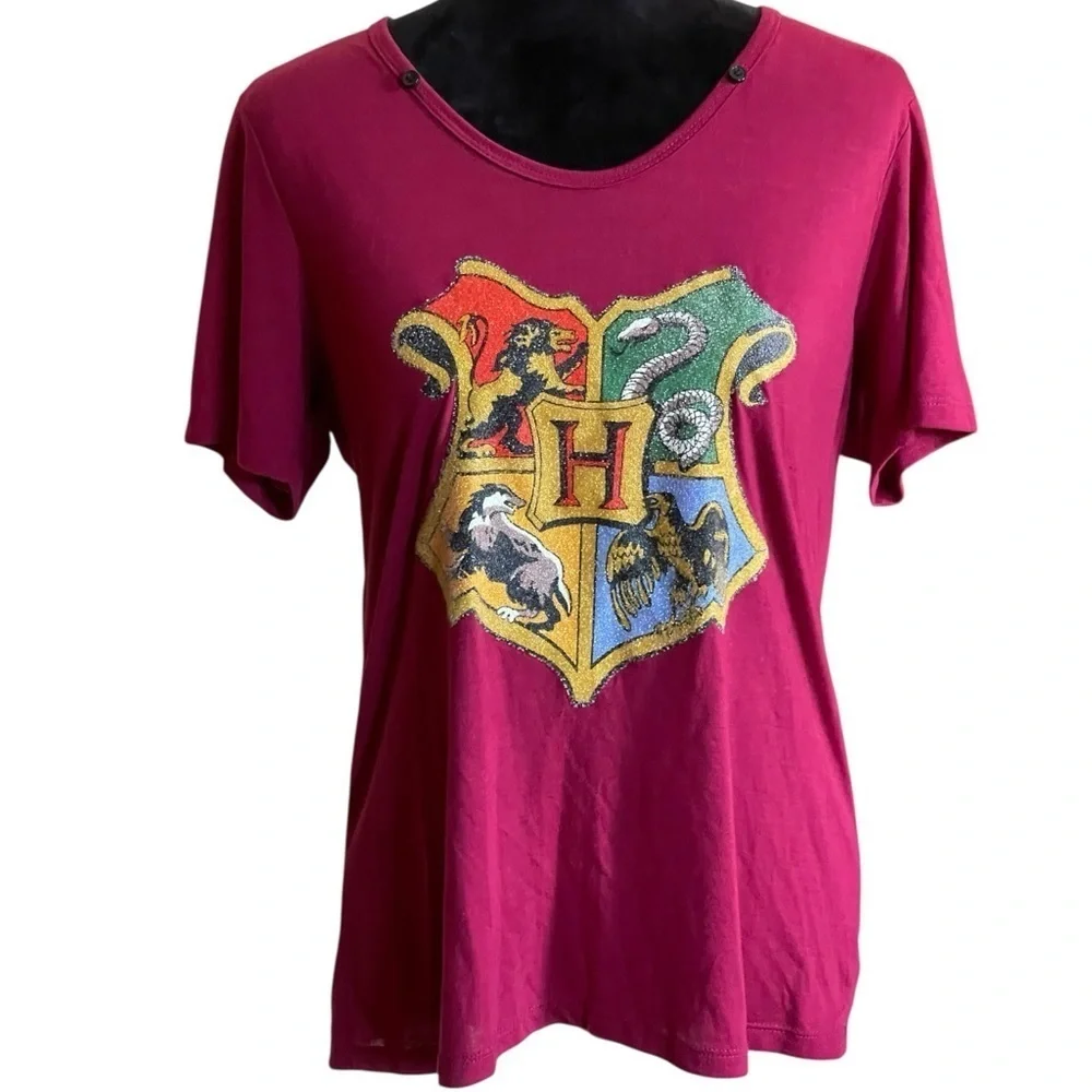HARRY POTTERS JUNIORS SHIRT WITH REMOVABLE HOODED CLOAK COSTUME SZ LG